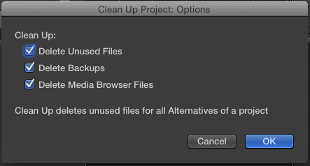 Delete all your unused files with the 